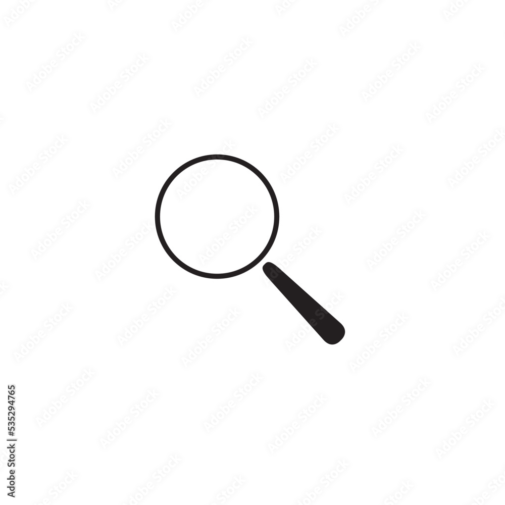 Magnifier Icon In Trendy Flat Style Magnifier Icon In Trendy Flat Style