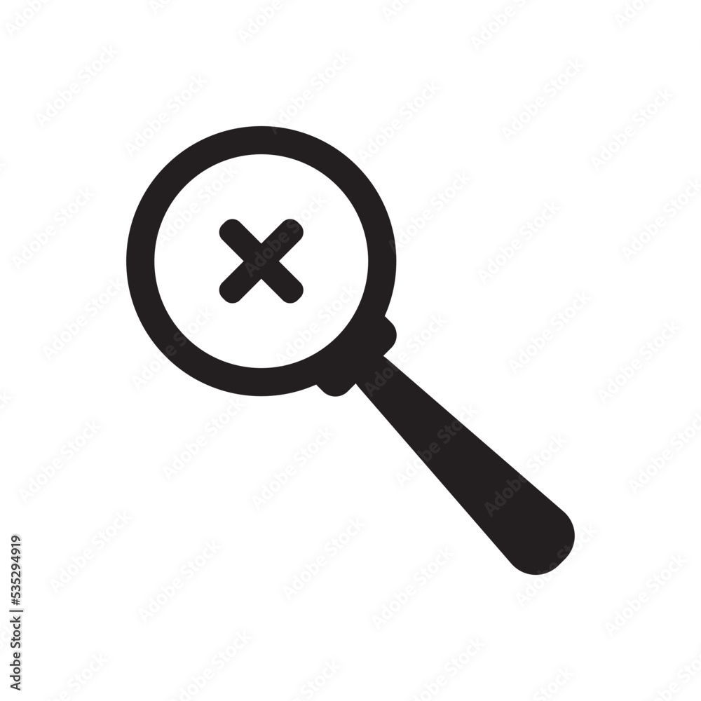 Magnifier Icon In Trendy Flat Style Magnifier Icon In Trendy Flat Style