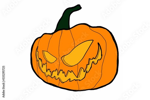 halloween pumpkin isolated on white background