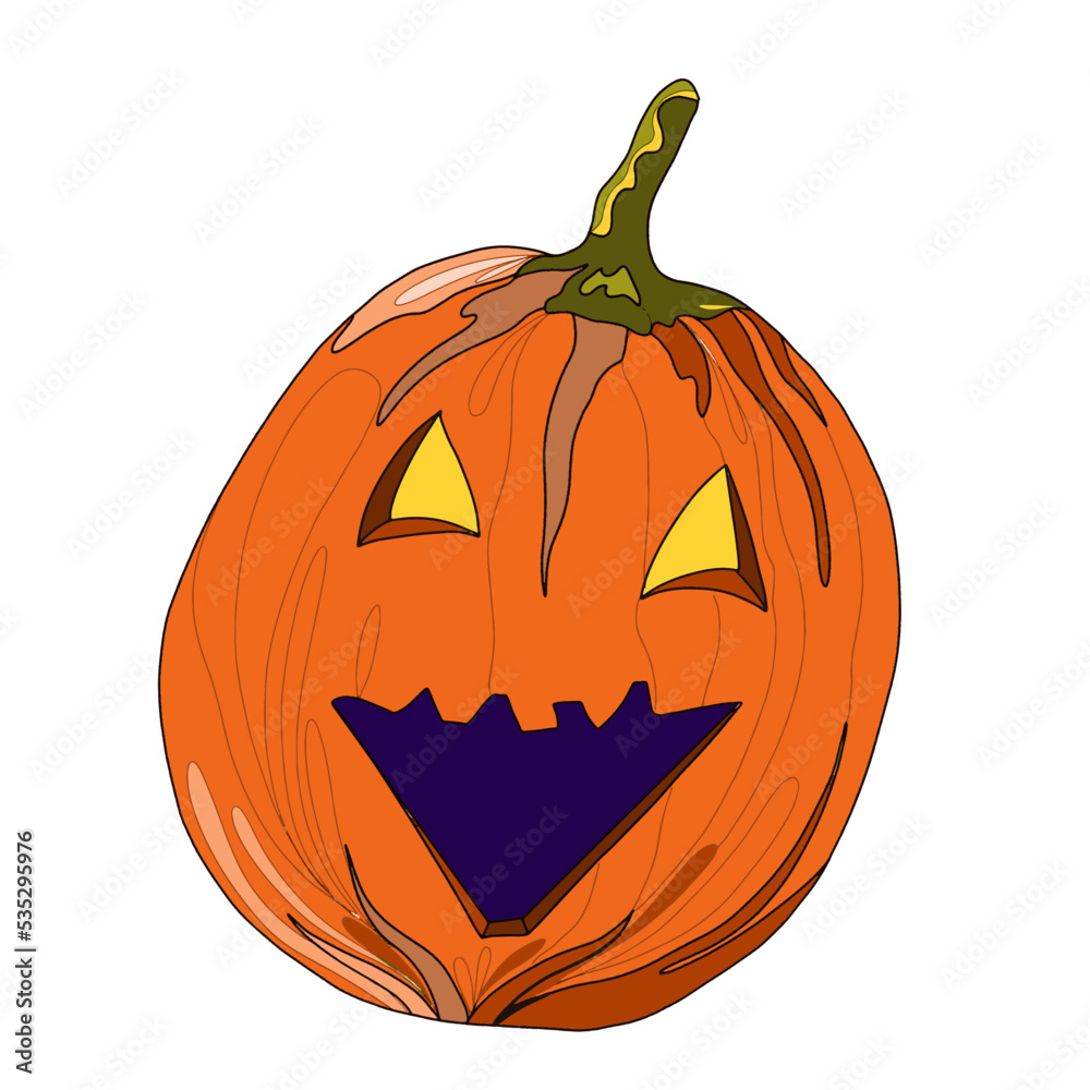 Fototapeta premium halloween pumpkin lantern vector
