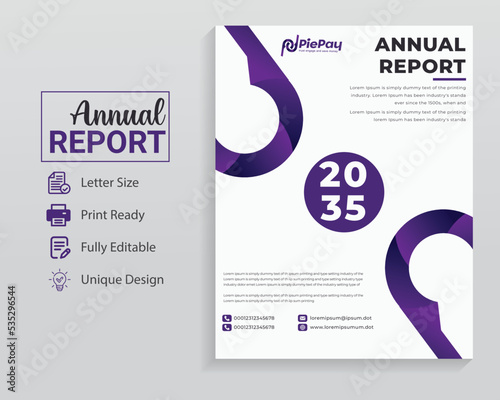 Brand identity design three. Abstract purple liquid graphic gradient circle shape on cover book presentation. Minimal brochure layout and modern report business flyers poster template