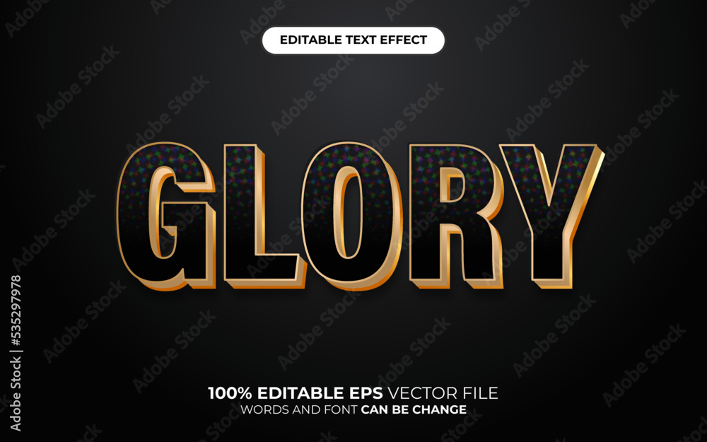 Glory 3d Editable text effect style with premium background Glory 3d Editable text effect style with premium background
