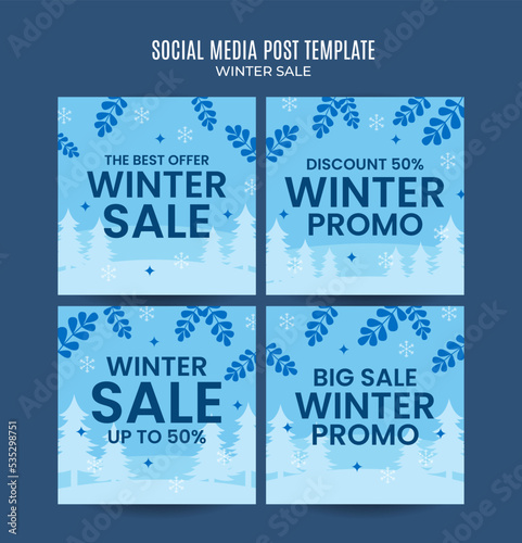 winter design for advertising, banners, leaflets and flyers