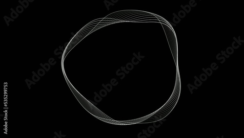 Abstract 3D render white circle. White circles abstract futuristic motion background. Video 3d animation Ultra HD 4K 3840x2160