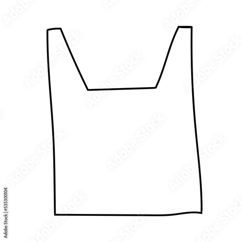 A sign prohibiting the use of plastic bags. Against the pollution of nature. Vector image