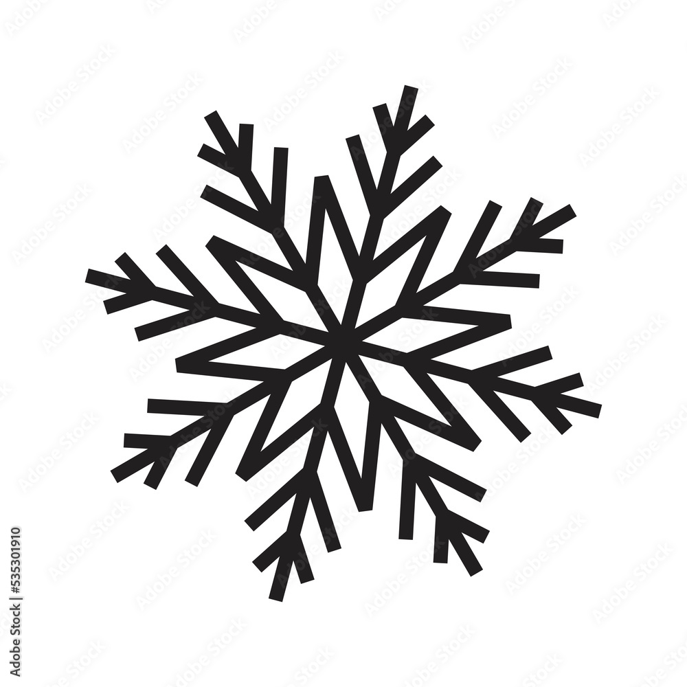 Snowflake outline icon. Vector Snowflake outline icon. Vector