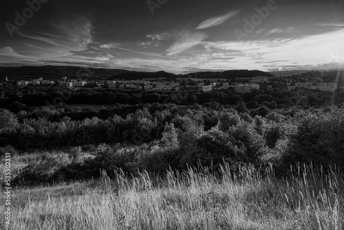 Kadan, Czechia - July 09, 2022: summer sunset