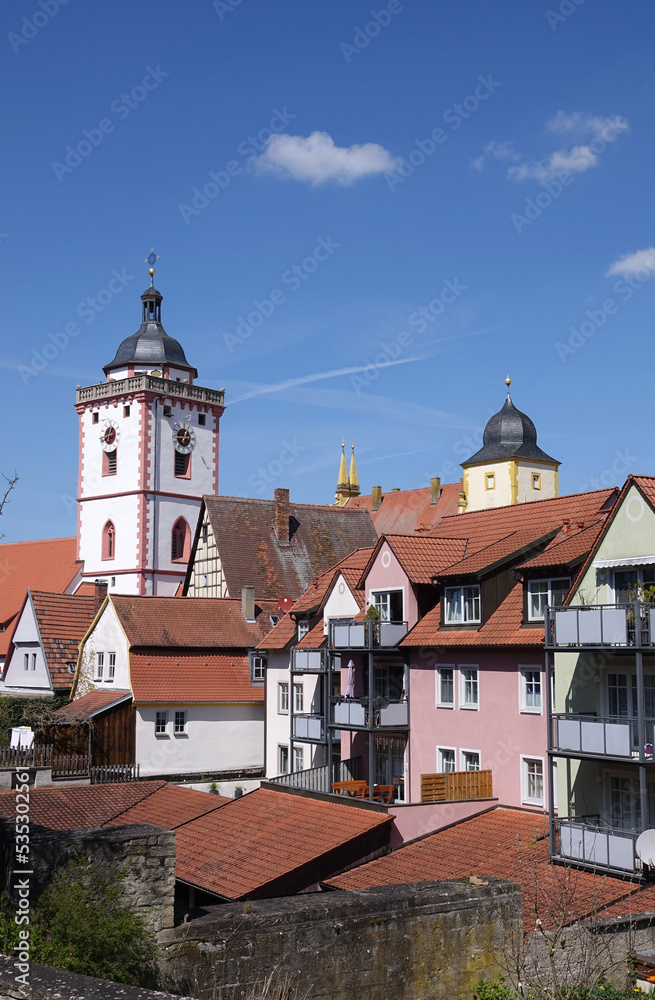 Fototapeta premium Kirche und Schloss in Marktbreit