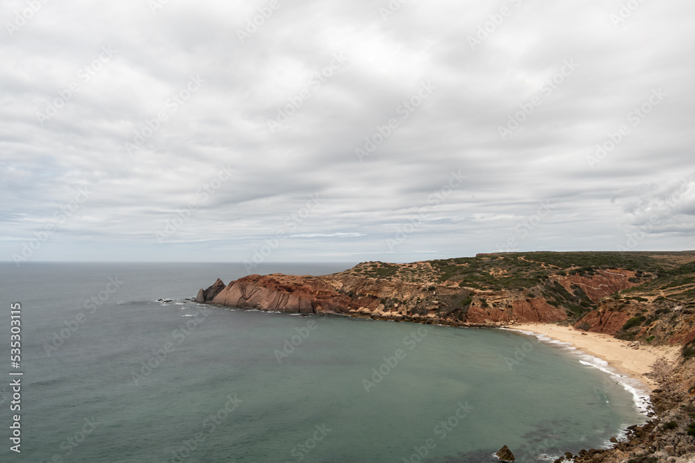 Peninsula by Praia do Telheiro on southwest coast of Portugal