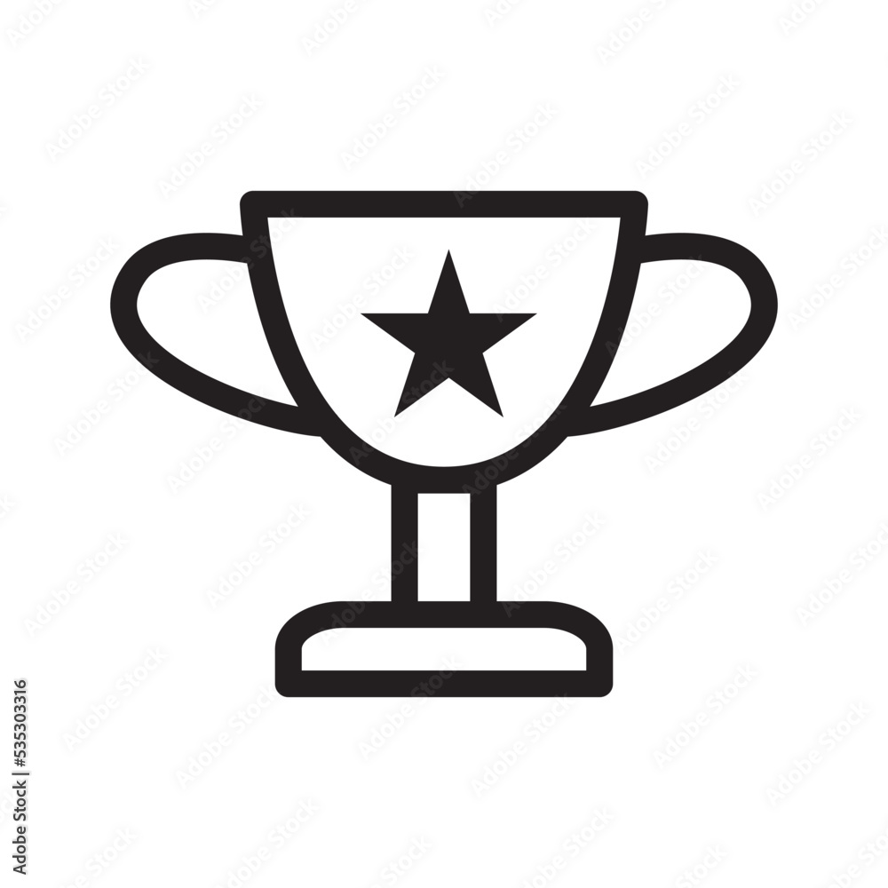 Trophy Icon in Trendy Flat Style Trophy Icon in Trendy Flat Style