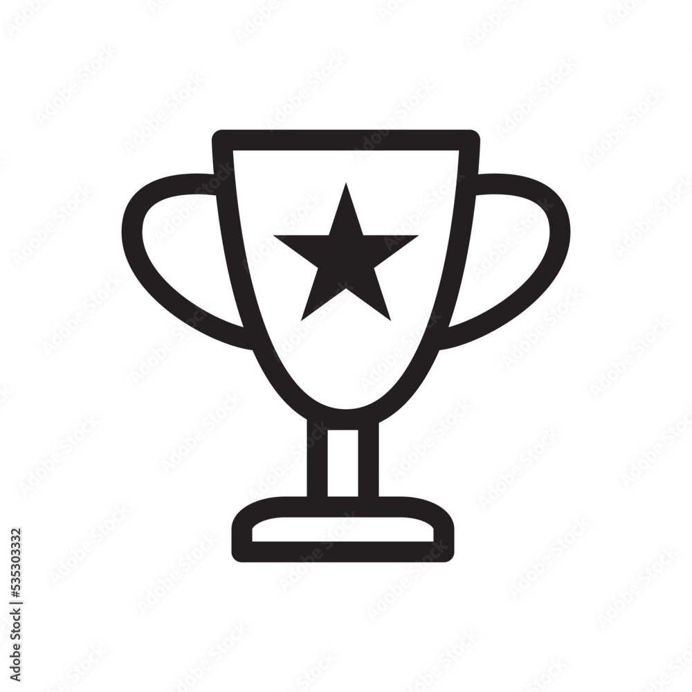 Trophy Icon in Trendy Flat Style Trophy Icon in Trendy Flat Style