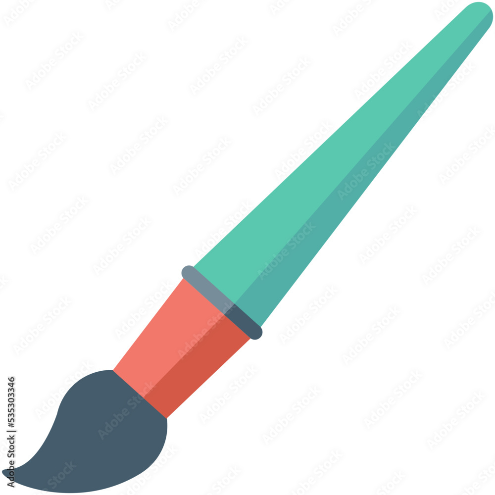 Naklejka premium Art Brush Colored Vector Icon