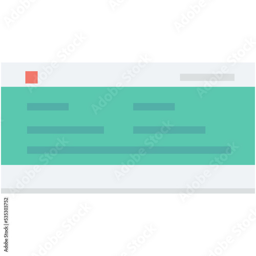 Cheque Vector Icon