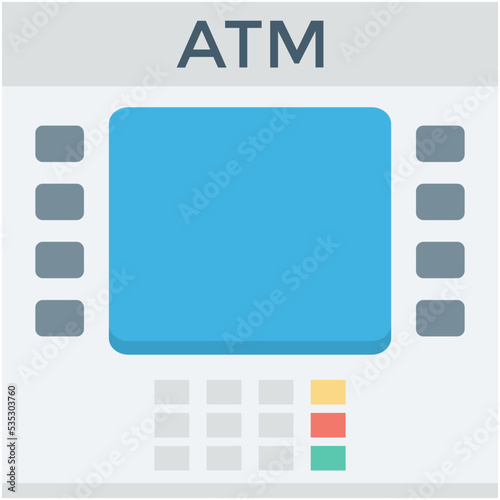Atm Machine Vector Icon