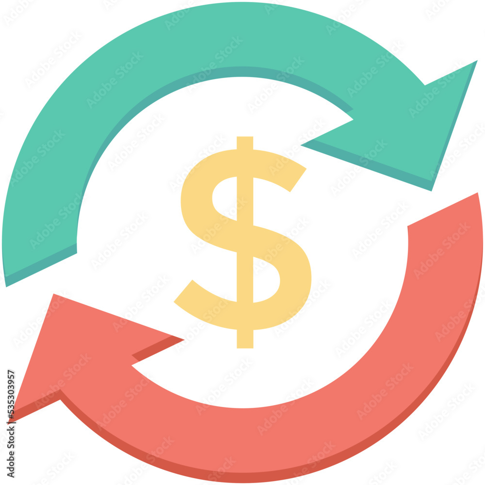 Dollar Exchange Vector Icon Dollar Exchange Vector Icon