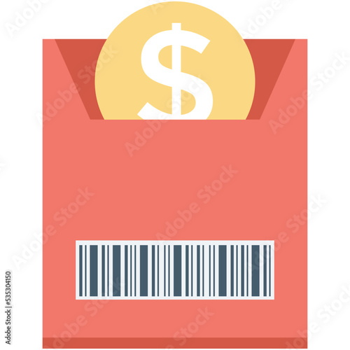Coin Insert Colored Vector Icon