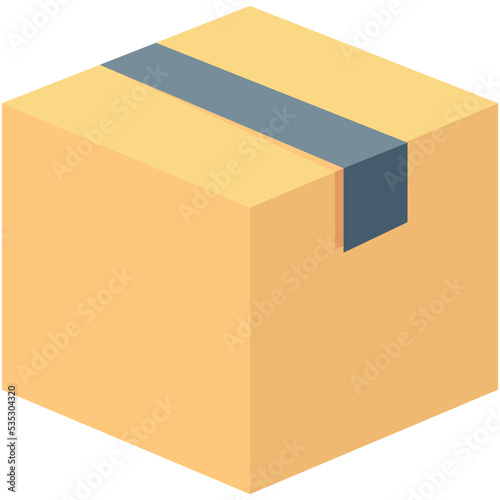 Delivery Box Colored Vector Icon