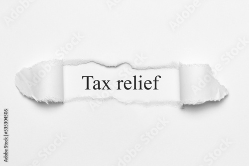 Tax relief	 photo