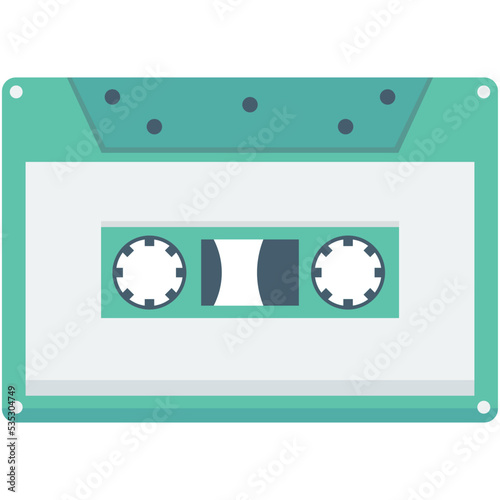 Audio Cassette Colored Vector Icon