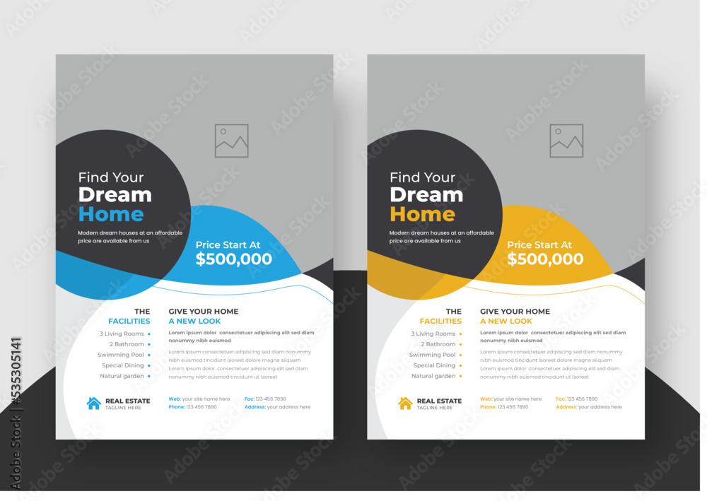 Real Estate Flyer Design, a4 print-ready flyer, very unique design, home for sale Real Estate Flyer Design, a4 print-ready flyer, very unique design, home for sale