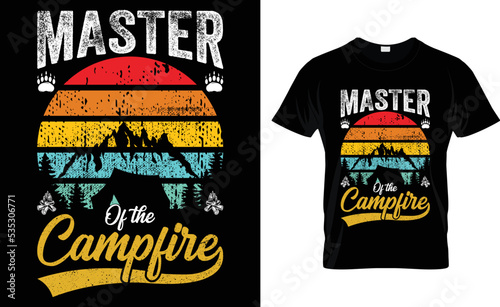 Master Of The Campfire.. T-Shirt Design. photo