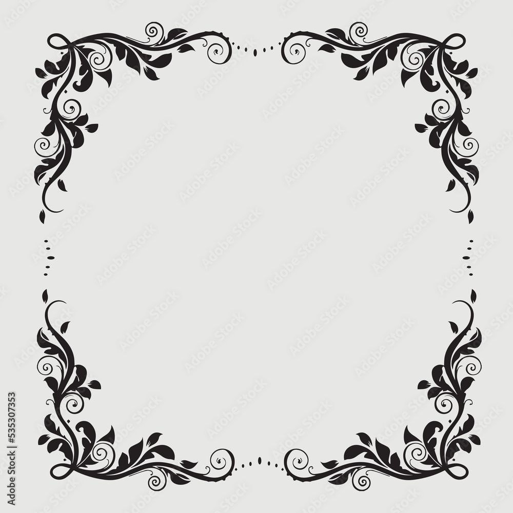 Frame, in the style of an ornament, Vector illustration eps 10, Art.