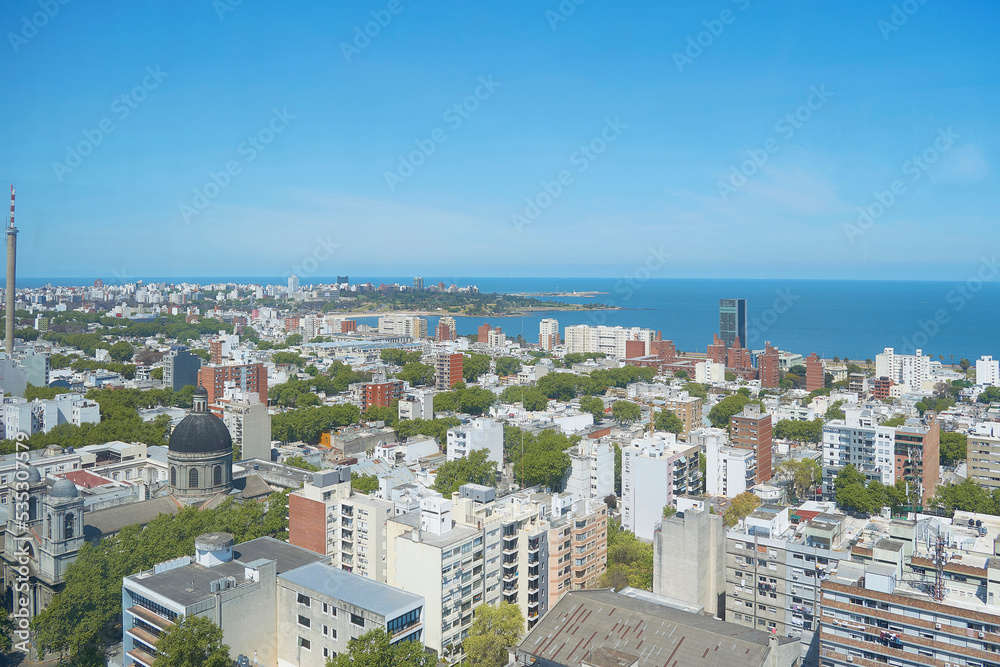 View of the city of montevideo uruguay