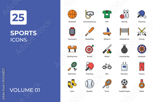 Sports icons collection.