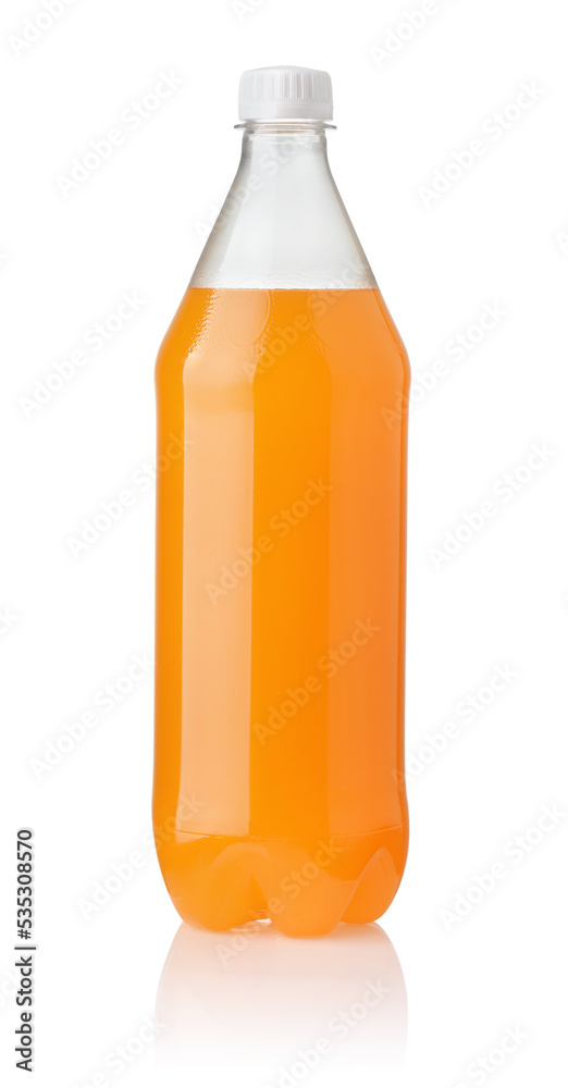 Front view of orange soda bottle Front view of orange soda bottle