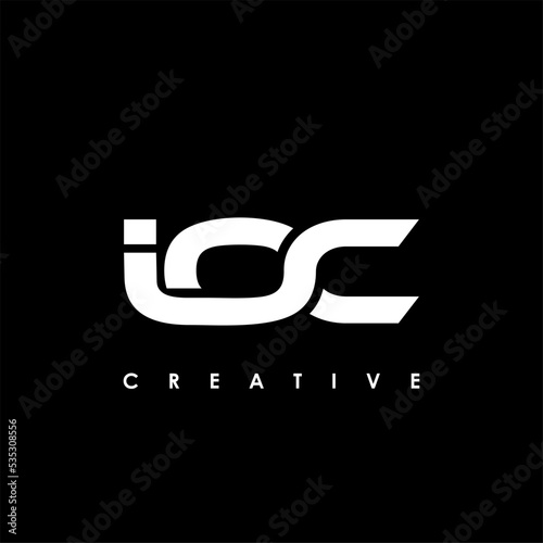 IOC Letter Initial Logo Design Template Vector Illustration