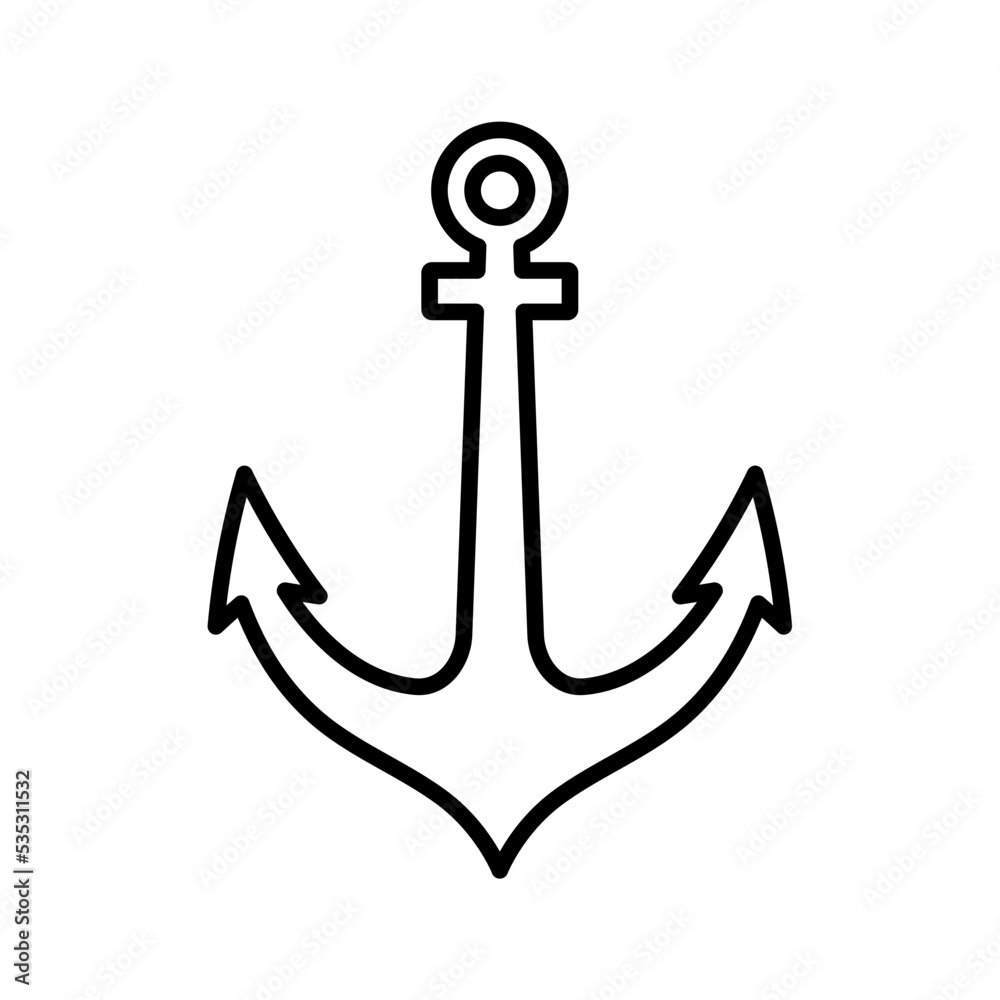 anchor icon vector logo template anchor icon vector logo template