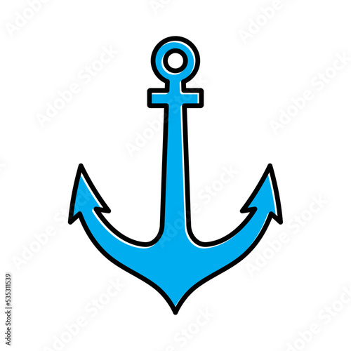 anchor icon vector logo template