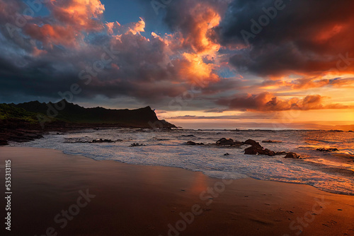 sunset on the beach © Billy Bateman