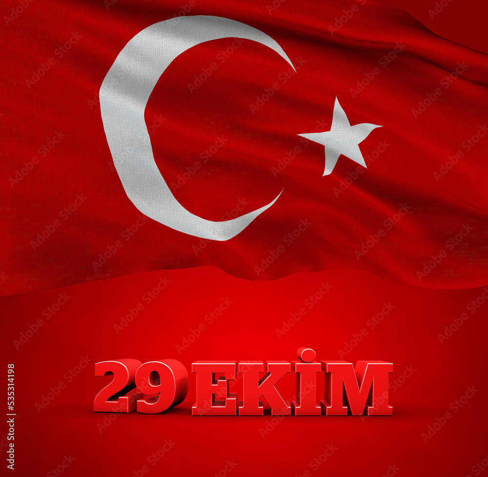 Obraz premium Turkish Flag, Republic Day - Turkey