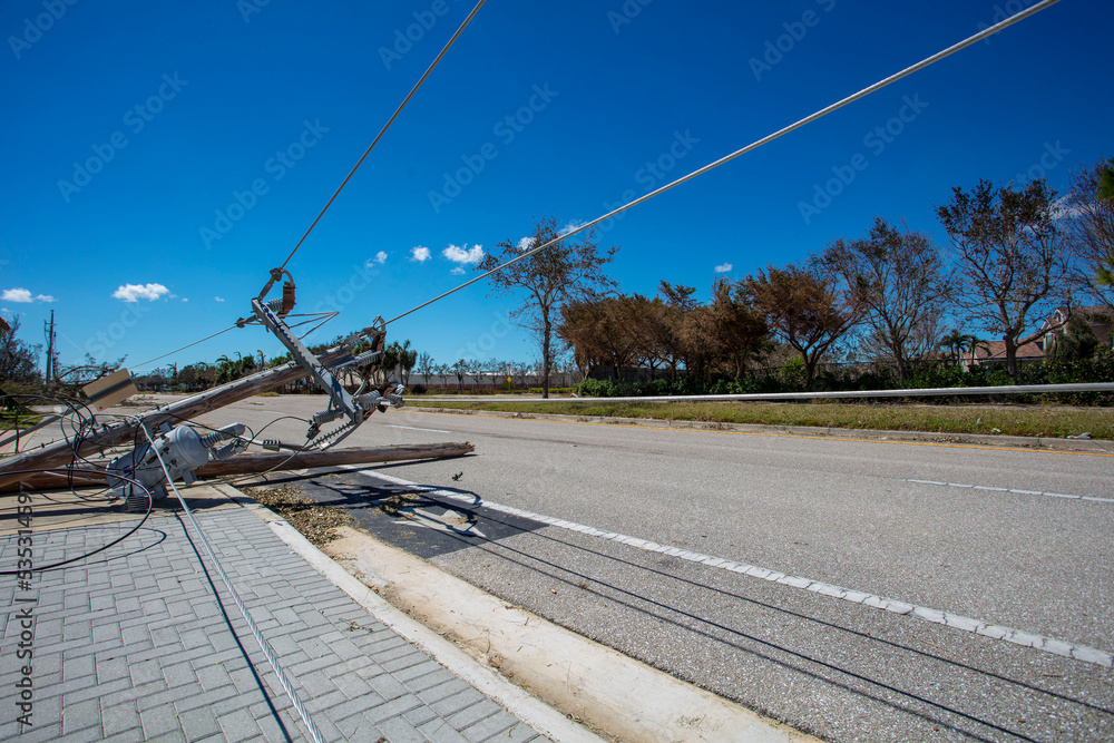 custom made wallpaper toronto digitalDowned powerlines in Cape Coral Florida after Hurricane Ian passed through.