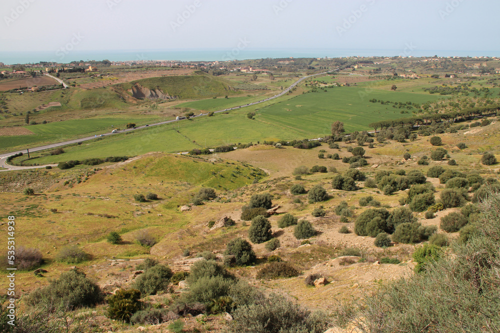 countryside around agrigento in sicily (italy)