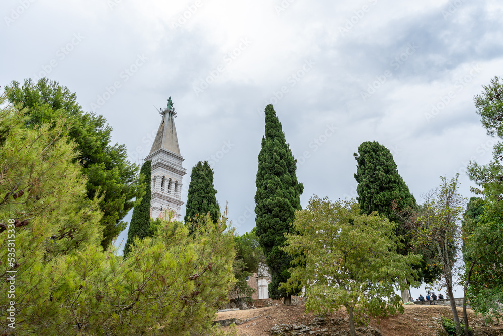 Rovinj, Croatia - August 12 2022: Church of St. Euphemia