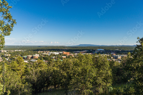 Afternoon view of the Flagstaff cityscape seen from the Lowell Observatory