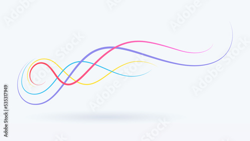 Line motion sound wave abstract vector background