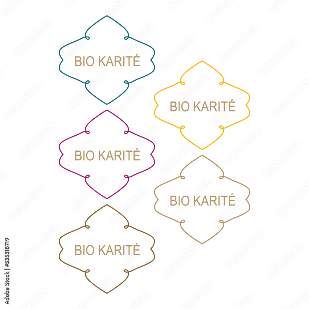 Bio Karité Product Labels Set for Bio Shop Bio Karité Product Labels Set for Bio Shop