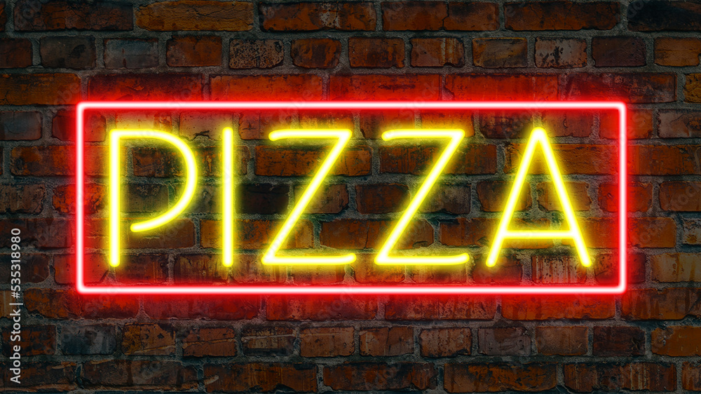 Pizza neon sign background wallpaper restaurant