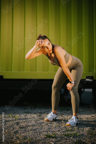Young attractive female run...
