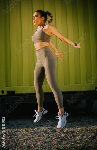 Young woman having outdoor ...