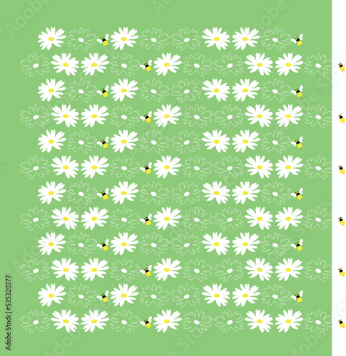 Flower seamless pattern backgroun. Daisy Seamless Patter