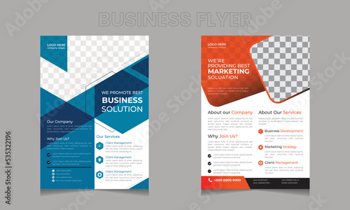 modern A4 size business flyer design template, Creative Layout banner print, Abstract Poster  © Anwar