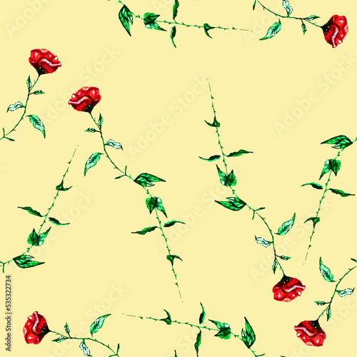 Background with the image of flowers. Flowers, colorful seamless line art design.