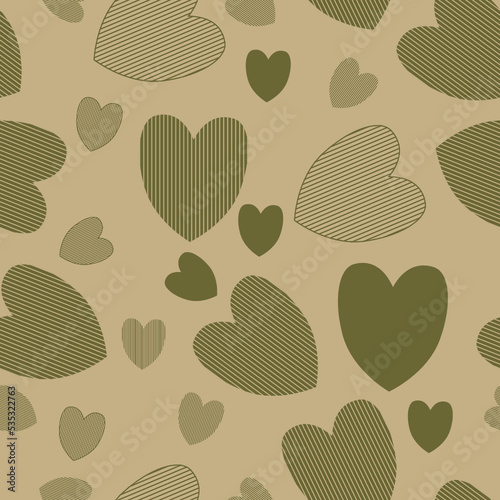 Background with the image of hearts. Original background with hearts, seamless lines.