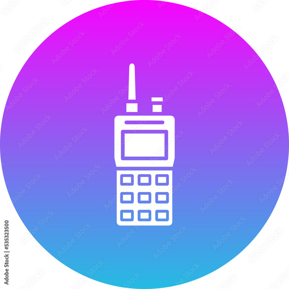 Walkie Talkie Gradient Circle Glyph Inverted Icon Walkie Talkie Gradient Circle Glyph Inverted Icon
