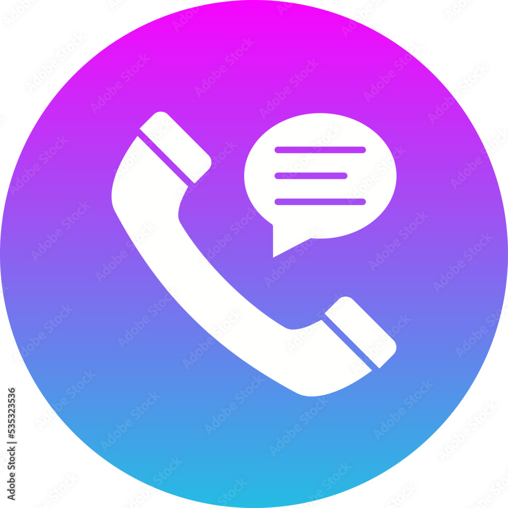 Communication Gradient Circle Glyph Inverted Icon Communication Gradient Circle Glyph Inverted Icon