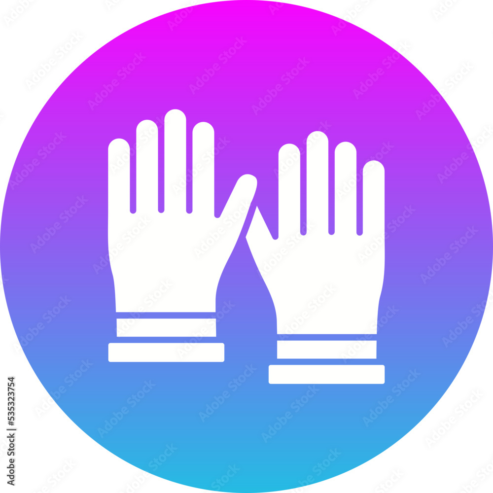 Cleaning Gloves Gradient Circle Glyph Inverted Icon Cleaning Gloves Gradient Circle Glyph Inverted Icon